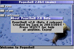 PogoShell 2.0 główny ekran.